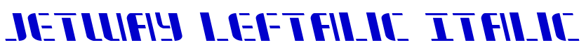Jetway Leftalic Italic шрифт